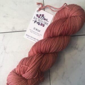 Light Rust Worsted 100% Merino Naturally Dyed Yarn by Blue Thistle Fibers