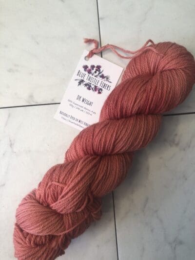 Light Rust Worsted 100% Merino Naturally Dyed Yarn by Blue Thistle Fibers