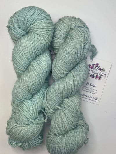 <div class="woocommerce-product-details__short-description"> Blue Colorway: Light Hydrangea. Length: 437 yds / 400 meters. 100 Grams Light Hydrangea Sock blue green sock yarn made from 75% Superwash Merino Wool and 25% Recycled Nylon, this 4-ply yarn from Peru is strong and light. Perfect for everyday garment projects. Hand wash cold water. Do not bleach. Dry flat away from direct sunlight. While our team hand-dyes each skein with the utmost care, natural dyes results can vary based on plant materials and fibers. Please be aware that variations in color and appearance may vary from the display image.  Please wash before using, as naturally dyed fibers can run the first few washings. Please be aware that variations in color and appearance may vary from the display image. </div>