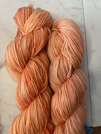 Dark Pumpkin Spice DK Variegated Naturally Dyed Yarn by Blue Thistle Fibers