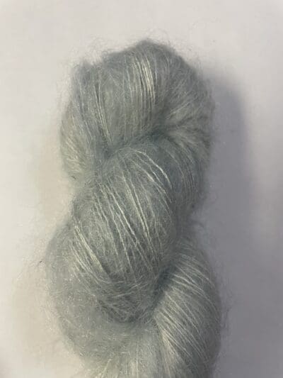 Light Indigo Mohair and Mulberry Silk