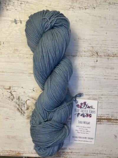 Variegated Indigo 100% Merino non-SW Sock - Image 2