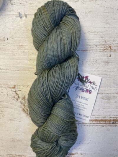 Variegated Forest Green 100% Merino non-SW Sock - Image 2