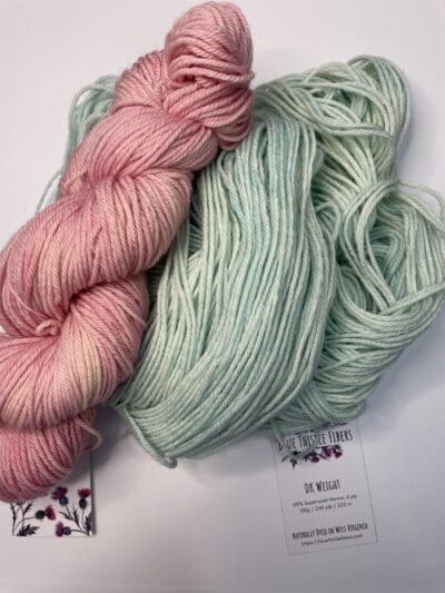 Variegated Light Hydrangea DK 100% Merino - Image 5