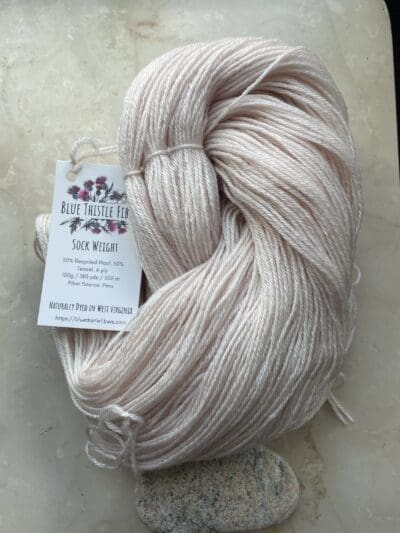 Light Pink Recycled Wool and Tencel Sock - Image 3