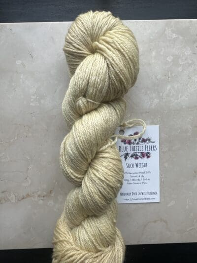 Variegated Dark Daffodil Recycled Wool and Tencel