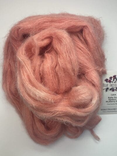 Variegated Orange Tulip Baby Suri Alpalca / Mulberry Silk