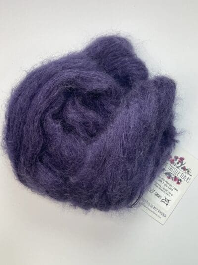 Dark Plum Kid Mohair & Mulberry Silk