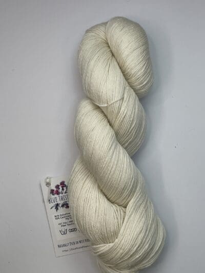 Cream Cashmere/Silk/Merino Blend Sock - Image 3