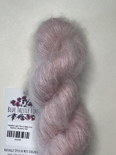 Variegated Light Peony Baby Suri Alpalca / Mulberry Silk - Image 3