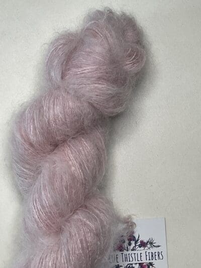 Variegated Light Peony Baby Suri Alpalca / Mulberry Silk - Image 4