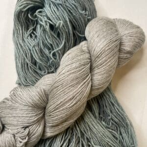 Light Grey Merino/Yak /Silk Blend Sock