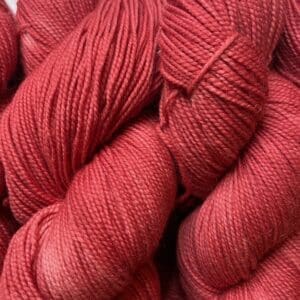 Red Fingering Naturally Dyed Yarn