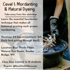Level 1: Foundations - Mordanting & Natural Dyeing