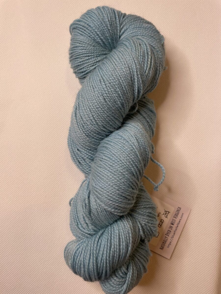 Ocean Blue Fingering Weight Naturally Dyed Yarn 2 Ocean Blue Fingering Weight Naturally Dyed Yarn - Image 2