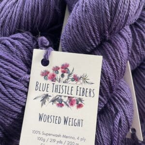 Violet Worsted Weight Naturally Dyed Yarn